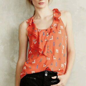Maeve Anthropologie Aurelie Sleeveless Blouse